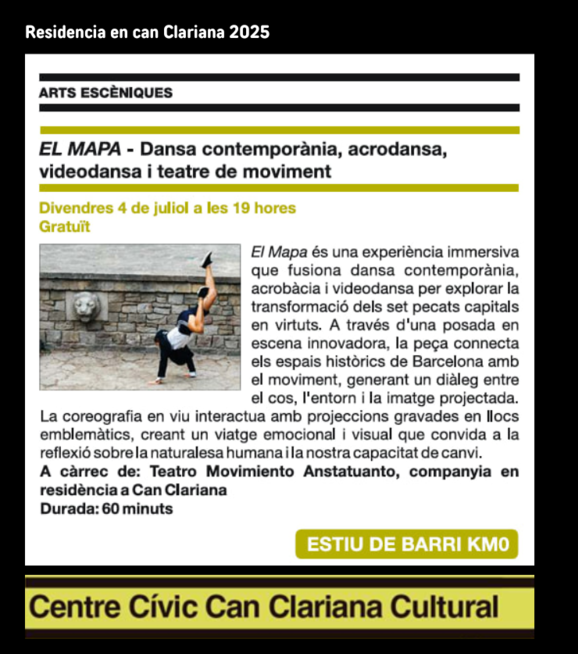 Показ гибридного перформанса на сцене в Барселоне 